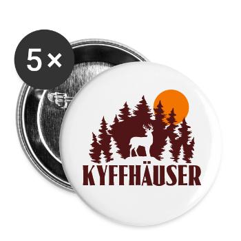 Kyffhäuser - Buttons groß 56 mm (5er Pack) - Weiß - Vorne