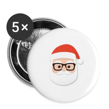 Santa Claus - illustration - Buttons large 2.2''/56 mm (5-pack) - white - Front