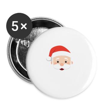 Santa Claus - illustration - Buttons large 2.2''/56 mm (5-pack) - white - Front