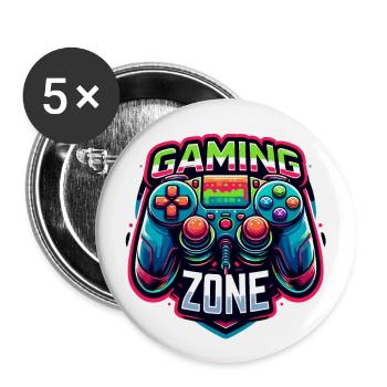 Gaming Zone - Controller Illustration - Buttons groß 56 mm (5er Pack) - Weiß - Vorne