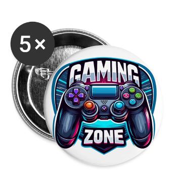 Gaming Zone - Controller Illustration - Buttons groß 56 mm (5er Pack) - Weiß - Vorne