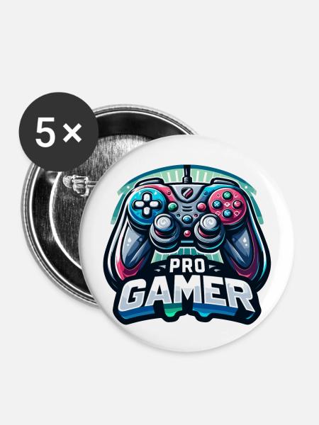 Pro Gamer - Controller Illustration - Buttons groß 56 mm (5er Pack) - Weiß