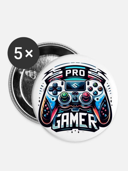 Pro Gamer - Controller Illustration - Buttons groß 56 mm (5er Pack) - Weiß