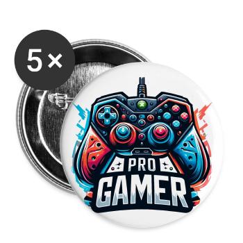 Pro Gamer - Controller Illustration - Buttons groß 56 mm (5er Pack) - Weiß - Vorne