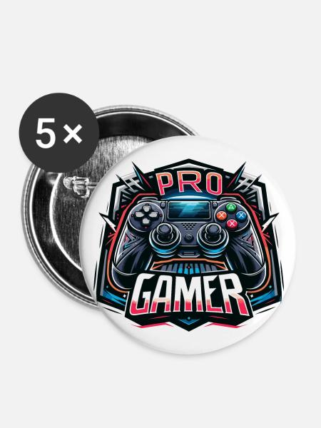Pro Gamer - Controller Illustration - Buttons groß 56 mm (5er Pack) - Weiß