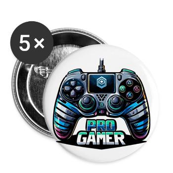 Pro Gamer - Controller Illustration - Buttons groß 56 mm (5er Pack) - Weiß - Vorne