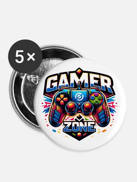 Gamer Zone - Controller Illustration - Buttons groß 56 mm (5er Pack) - Weiß