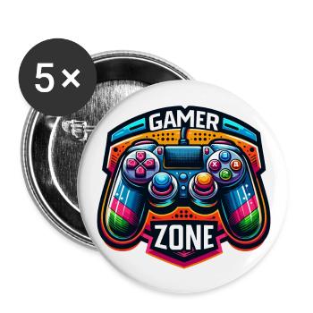 Gamer Zone - Controller Illustration - Buttons large 2.2''/56 mm (5-pack) - white - Front
