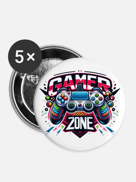 Gamer Zone - Controller Illustration - Buttons groß 56 mm (5er Pack) - Weiß