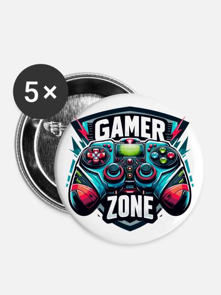 Gamer Zone - Controller Illustration - Buttons groß 56 mm (5er Pack) - Weiß