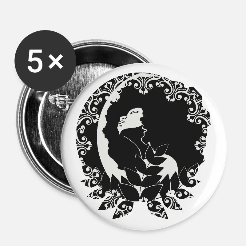 Moon Woman - Buttons large 2.2''/56 mm (5-pack) - white