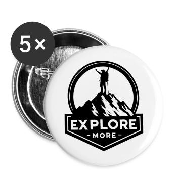 En savoir plus - Wanderer - Lot de 5 grands badges (56 mm) - blanc - Devant