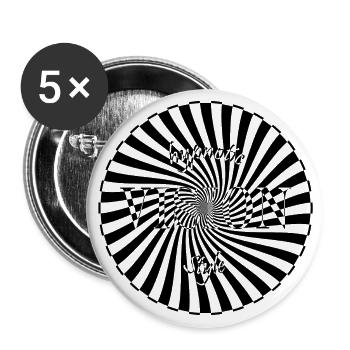 Hypnotic Vision Style - für hellen Untergrund - Buttons groß 56 mm (5er Pack) - Weiß - Vorne