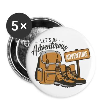 Let's be adventurous. - Buttons large 2.2''/56 mm (5-pack) - white - Front