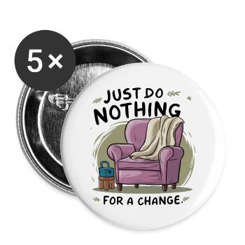 For a change, just do nothing. - Buttons large 2.2''/56 mm (5-pack) - white - Front