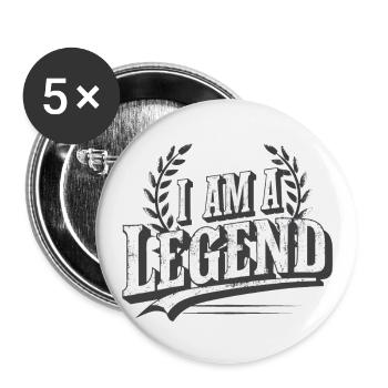 I'm a legend - Buttons large 2.2''/56 mm (5-pack) - white - Front