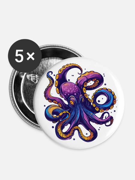 Octopulus - Buttons large 2.2''/56 mm (5-pack) - white
