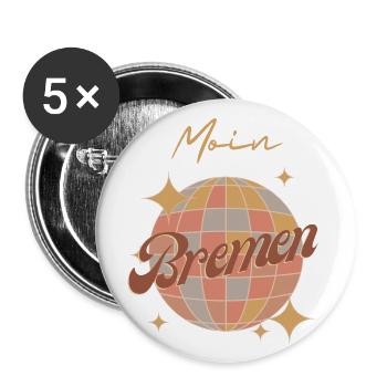 Hello Bremen - Buttons large 2.2''/56 mm (5-pack) - white - Front