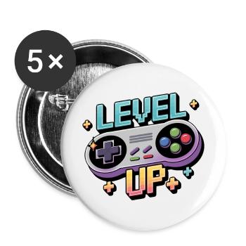 Level Up – Gaming Controller - Buttons large 2.2''/56 mm (5-pack) - white - Front