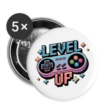 Level Up – Gaming Controller - Buttons large 2.2''/56 mm (5-pack) - white - Front