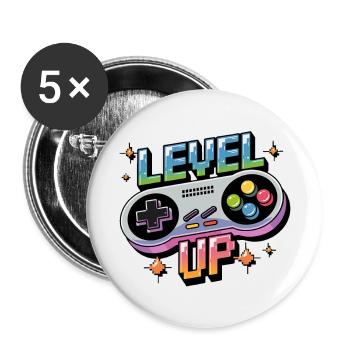 Level Up – Gaming Controller - Buttons large 2.2''/56 mm (5-pack) - white - Front