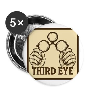 Das dritte Auge Third Eye - Buttons groß 56 mm (5er Pack) - Weiß - Vorne