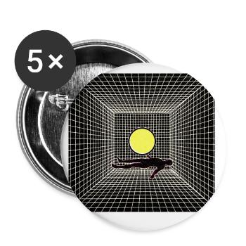 LA MATRICE - Lot de 5 grands badges (56 mm) - blanc - Devant
