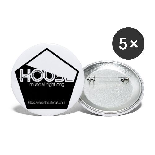 House Music All Night Long - Buttons groß 56 mm (5er Pack)