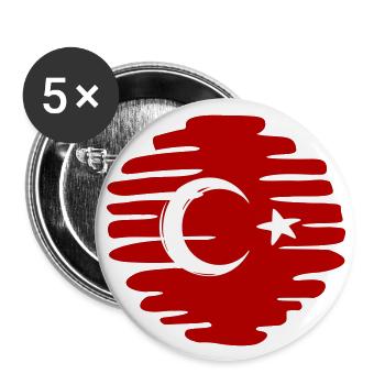 Turkey Turkish Button Point painted dot - Buttons large 2.2''/56 mm (5-pack) - white - Front