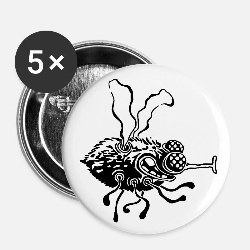 Fat hummer - Buttons large 2.2''/56 mm (5-pack) - white