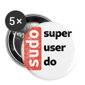 superuser do - Buttons large 2.2''/56 mm (5-pack) - white - Front