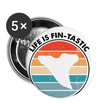 Fossil Archeology Design Fossils Fossil Hunters - Buttons large 2.2''/56 mm (5-pack) - white - Front