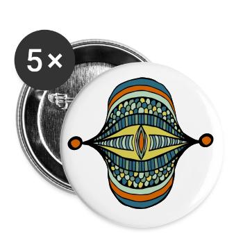 Dragon Eye - Buttons groß 56 mm (5er Pack) - Weiß - Vorne