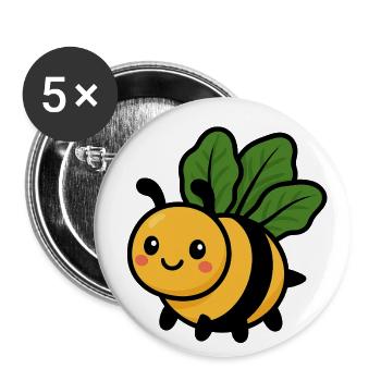 Spinummel - Buttons groß 56 mm (5er Pack) - Weiß - Vorne