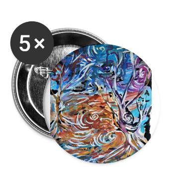 Nature, tree, trees, love nature - Buttons large 2.2''/56 mm (5-pack) - white - Front