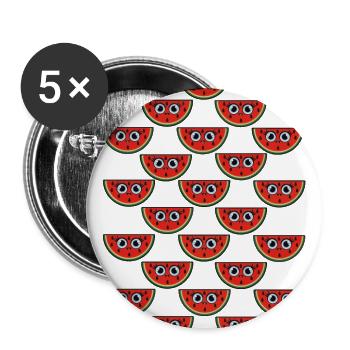 Wanda Watermelons - Buttons large 2.2''/56 mm (5-pack) - white - Front
