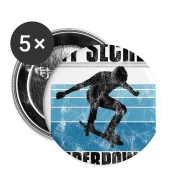 My Secret Superpower Skateboard Skateboarder Skate - Buttons groß 56 mm (5er Pack) - Weiß - Vorne