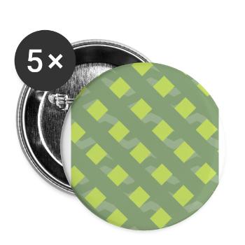 Lignes vertes - Lot de 5 grands badges (56 mm) - blanc - Devant