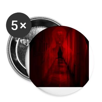 Red ghost - Buttons large 2.2''/56 mm (5-pack) - white - Front