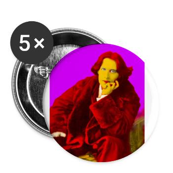Wilde Pop Art - Buttons large 2.2''/56 mm (5-pack) - white - Front