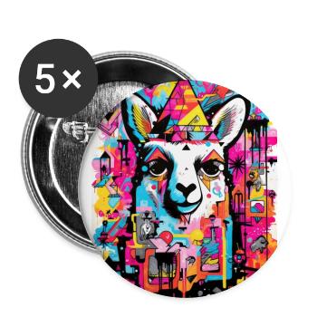 [] Kaaaarl, qui tue des gens - Lot de 5 grands badges (56 mm) - blanc - Devant
