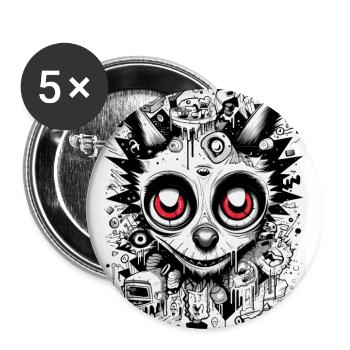 [] Mystic Embers : les yeux rouges de l’inconnu - Lot de 5 grands badges (56 mm) - blanc - Devant