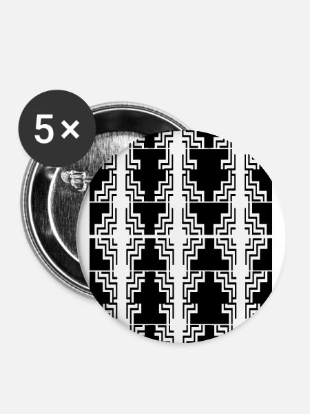 Struktur - Buttons groß 56 mm (5er Pack) - Weiß