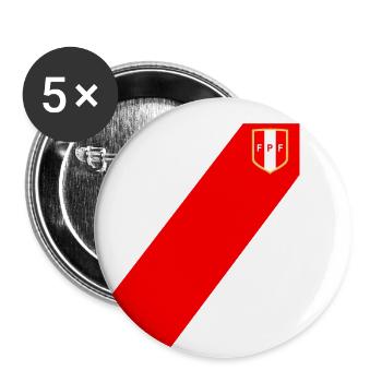 Seleccion peruana de futbol - Buttons groß 56 mm (5er Pack) - Weiß - Vorne