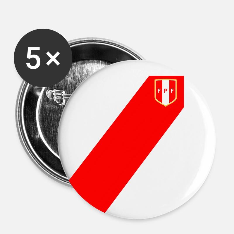 Seleccion peruana de futbol - Buttons large 2.2''/56 mm (5-pack) - white