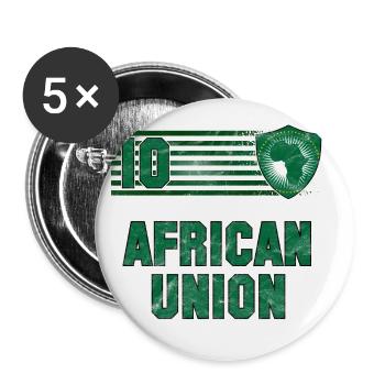 Équipe de football de l’Union africaine - Lot de 5 grands badges (56 mm) - blanc - Devant