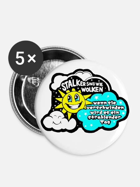 Stalker sind wie Wolken... - Buttons groß 56 mm (5er Pack) - Weiß