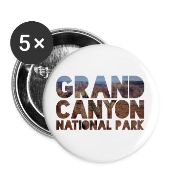 Parc national du Grand Canyon - Lot de 5 grands badges (56 mm) - blanc - Devant