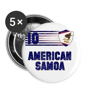 American Samoa Soccer Team - Buttons large 2.2''/56 mm (5-pack) - white - Front