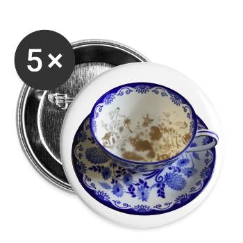 Cup with coffee grounds - Buttons large 2.2''/56 mm (5-pack) - white - Front
